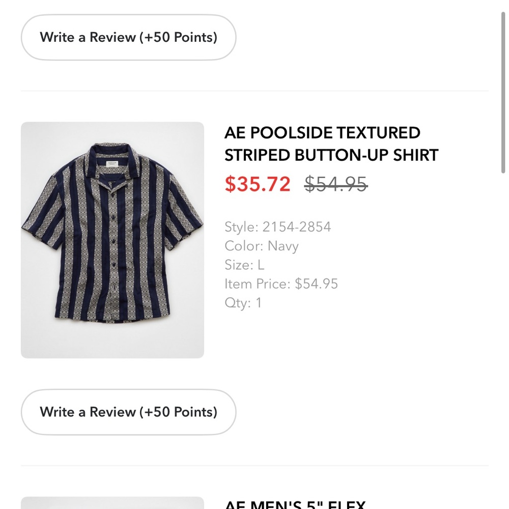 AE Striped men’s set NWT
